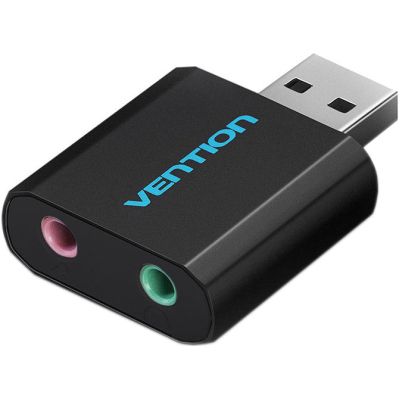     Vention Audio USB 23,5mm jack Metal (VAB-S17-B) -  1