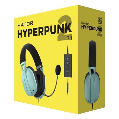  HATOR Hyperpunk 2 USB 7.1 Black/Mint (HTA-848) -  6