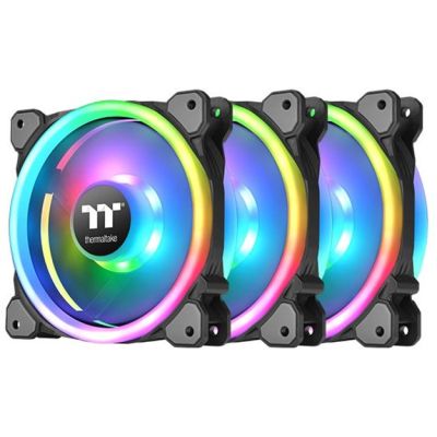    ThermalTake Riing Trio 12 RGB Radiator Fan TT Premium Edition (3-Fan Pack) (CL-F072-PL12SW-A) -  1