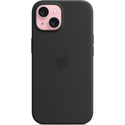     Apple iPhone 15 Silicone Case with MagSafe Black (MT0J3ZM/A) -  2