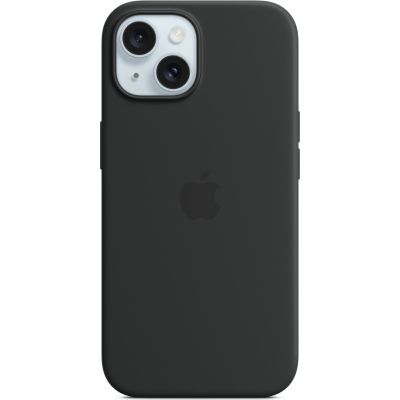     Apple iPhone 15 Silicone Case with MagSafe Black (MT0J3ZM/A) -  1