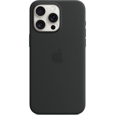     Apple iPhone 15 Pro Max Silicone Case with MagSafe Black (MT1M3ZM/A) -  3