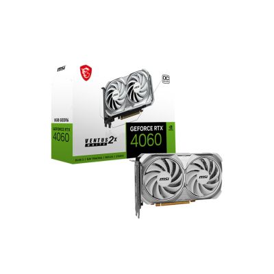 ³ MSI GeForce RTX4060 8Gb VENTUS 2X WHITE OC (RTX 4060 VENTUS 2X WHITE 8G OC) -  1