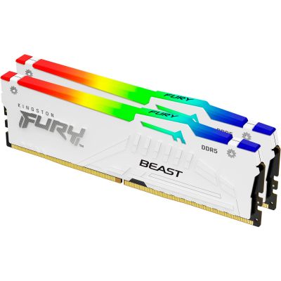  '  ' DDR5 64GB (2x32GB) 5200 MHz Beast White RGB Kingston Fury (ex.HyperX) (KF552C36BWEAK2-64) -  3