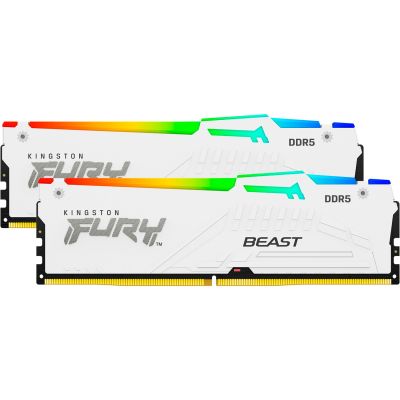  '  ' DDR5 64GB (2x32GB) 5200 MHz Beast White RGB Kingston Fury (ex.HyperX) (KF552C36BWEAK2-64) -  4