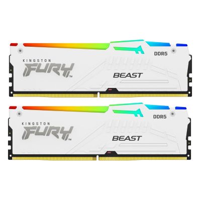  '  ' DDR5 64GB (2x32GB) 5200 MHz Beast White RGB Kingston Fury (ex.HyperX) (KF552C36BWEAK2-64) -  1