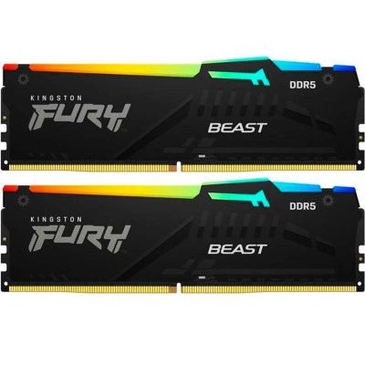     DDR5 64GB (2x32GB) 6000 MHz Beast RGB Kingston Fury (ex.HyperX) (KF560C40BBAK2-64) -  1