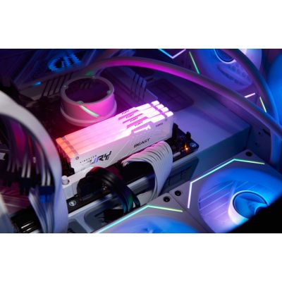     DDR5 32GB 5200 MHz Beast White RGB Kingston Fury (ex.HyperX) (KF552C36BWEA-32) -  5