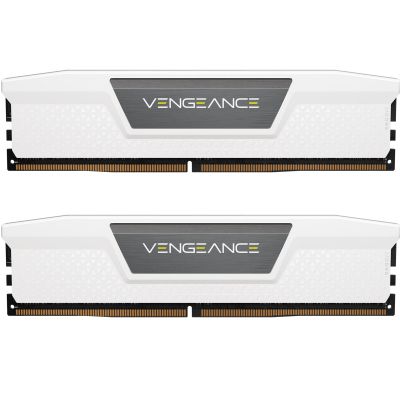     DDR5 64GB (2x32GB) 5600 MHz Vengeance White Corsair (CMK64GX5M2B5600C40W) -  1