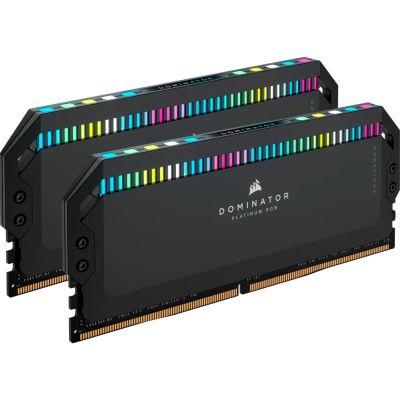  '  ' DDR5 64GB (2x32GB) 6600 MHz Dominator Platinum RGB Black Corsair (CMT64GX5M2B6600C32) -  2