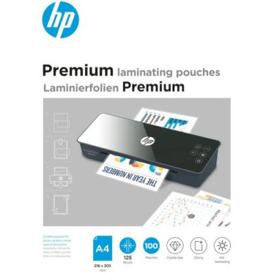    HP Premium Laminating Pouches, A4, 125 Mic, 216x303, 100 pcs (9124) (838148) -  1