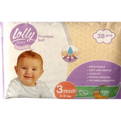 ϳ Lolly Premium Soft Midi 3 (4-9 ) 38  (4820174981150) -  1