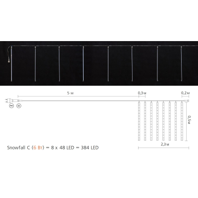 ó Delux Snowfall C 384LED 80.5  IP44 EN / (90017979) -  2