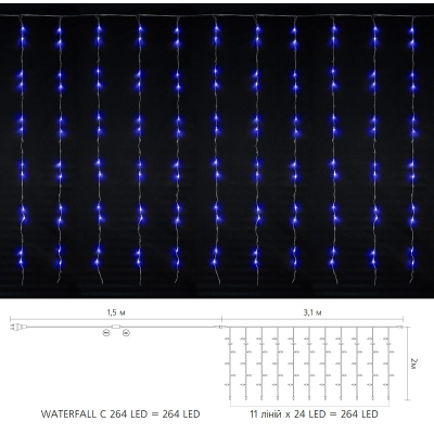 ó Delux Waterfall  264LED 32  / IP20 (90018005) -  2