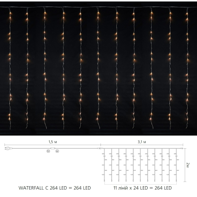 ó Delux Waterfall  264LED 32   / IP20 (90018003) -  2