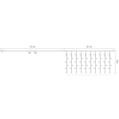  Delux Waterfall  320LED 33  / IP20 (90018008) -  4