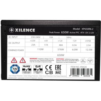   Xilence 650W (XP650R6.2) -  7