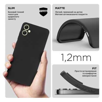     Armorstandart Matte Slim Fit Samsung A05 (A055) Camera cover Black (ARM71805) -  3