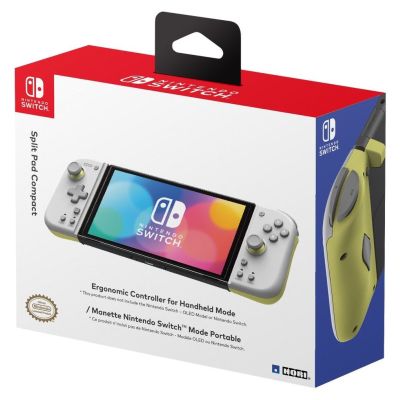  Hori Split Pad Compact (Light Grey x Yellow) for Nintendo (NSW-373U) -  5