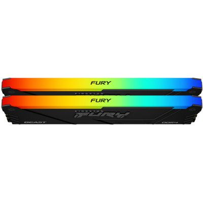  '  ' DDR4 32GB (2x16GB) 3733 MHz Beast Black RGB Kingston Fury (ex.HyperX) (KF437C19BB12AK2/32) -  2