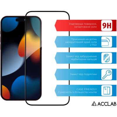   ACCLAB Full Glue Apple iPhone 15 Pro Max (1283126575402) -  3