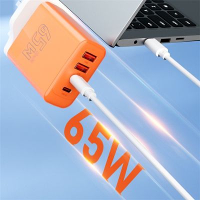   Proda AZEADA Seagulls AZ-19 GaN5 65W USB-A (QC4.0) USB-C (PD3.0) orange (AZ-19-OR) -  8