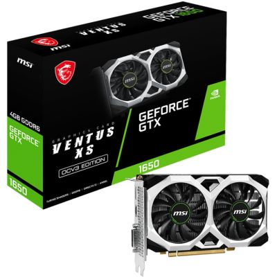  MSI GeForce GTX1650 4096Mb D6 VENTUS XS OC (GTX 1650 D6 VENTUS XS OCV3) -  1