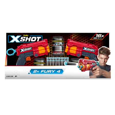   Zuru X-Shot Red   EXCEL FURY 4 2 PK (3 , 16 ) (36329R) -  1