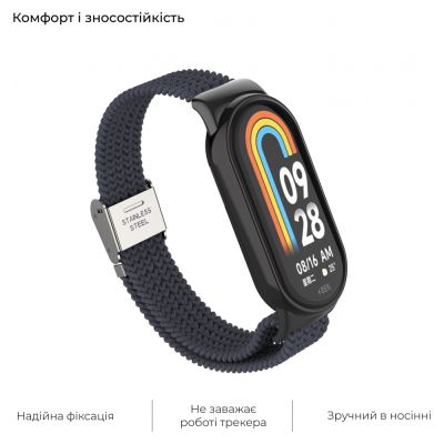     Armorstandart Braided Solo Loop  Xiaomi Mi Band 8 Charcoal (ARM69928) -  4