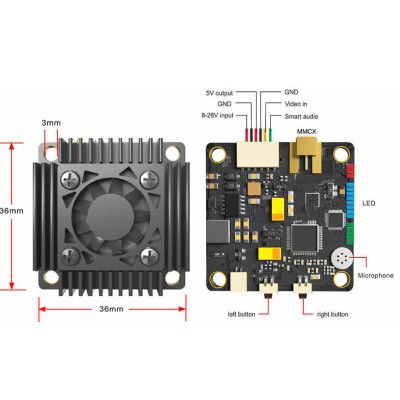 ³ (VTX) AKK Ultra Long Range 3W 5.8GHz 48CH L,X Band (TX3000LX) -  5