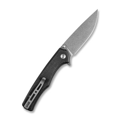  Sencut Crowley Stonewash Black Micarta (S21012-2) -  2