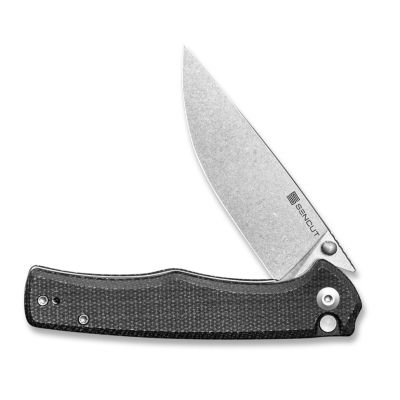 ͳ Sencut Crowley Stonewash Black Micarta (S21012-2) -  4