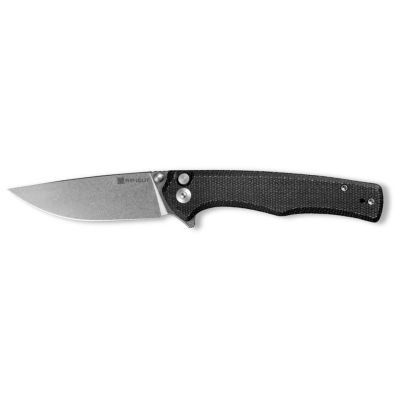  Sencut Crowley Stonewash Black Micarta (S21012-2) -  1