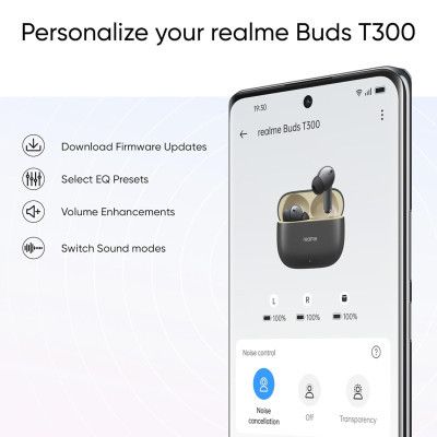  realme Buds T300 Stylish Black (631209000025) -  12