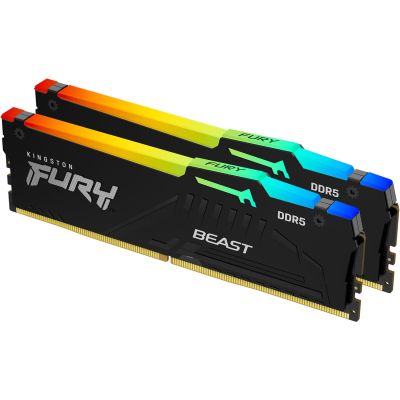     DDR5 16GB (2x8GB) 5600 MHz FURY Beast RGB Kingston Fury (ex.HyperX) (KF556C36BBEAK2-16) -  2