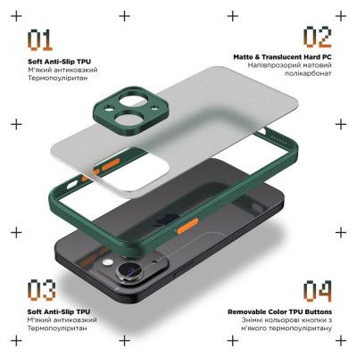     Armorstandart Frosted Matte Xiaomi Redmi 13C / Poco C65 Dark Green (ARM72511) -  2