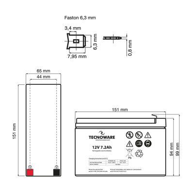       TECNOWARE 12V-7.2Ah (EACPE12V7A2TWP) -  3