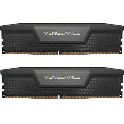     DDR5 64GB (2x32GB) 6400 MHz Vengeance Black Corsair (CMK64GX5M2B6400C32) -  1