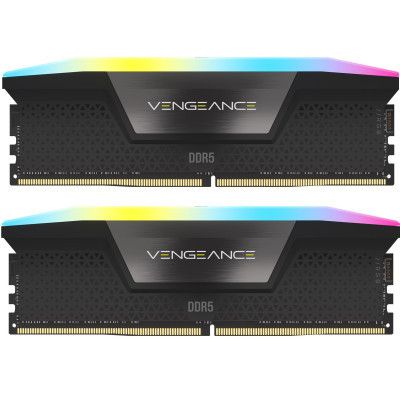  '  ' DDR5 96GB (2x48GB) 6400 MHz Vengeance RGB Black Corsair (CMH96GX5M2B6400C32) -  1