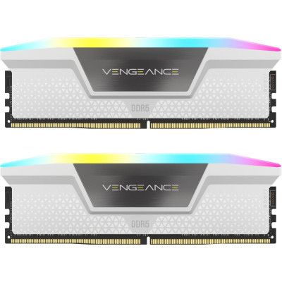     DDR5 32GB (2x16GB) 6400 MHz Vengeance RGB White Corsair (CMH32GX5M2B6400C36W) -  1