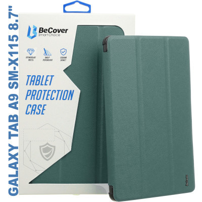    BeCover Soft Edge stylus holder Samsung Tab A9 SM-X115 8.7" Dark Green (710357) -  1