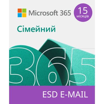   Microsoft 365 Family 32/64 AllLngSub PKLic 15  Online CEE  (6GQ-01404-ESD) -  1