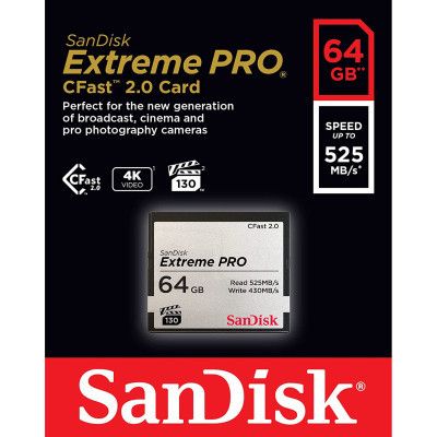  '  ' SanDisk 64GB CFast 2.0 Extreme Pro (SDCFSP-256G-G46D) -  3