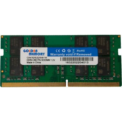     SoDIMM DDR4 16GB 3200 MHz Golden Memory (GM32S22S8/16) -  1