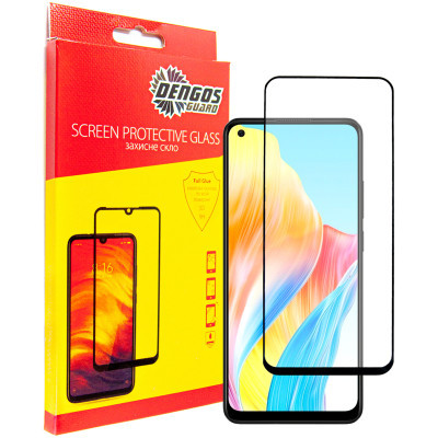   Dengos Full Glue Oppo A78 4G (black) (TGFG-313) -  1