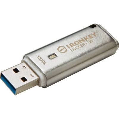 USB   Kingston 16GB IronKey Locker Plus 50 AES Encrypted USB 3.2 (IKLP50/16GB) -  1