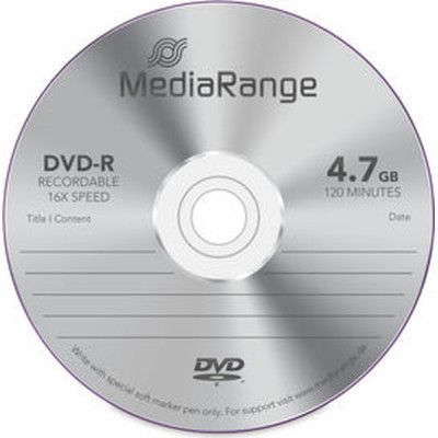  DVD Mediarange DVD-R 4.7GB 120min 16x speed, Cake 25 (MR403) -  3