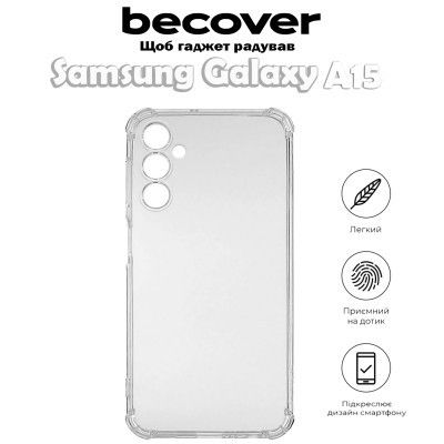     BeCover Anti-Shock Samsung Galaxy A15 4G SM-A155/A15 5G SM-A156 Clear (710512) -  4