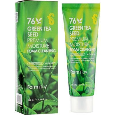    FarmStay Green Tea Seed Premium Moisture Foam Cleansing     100  (8809469775137) -  2