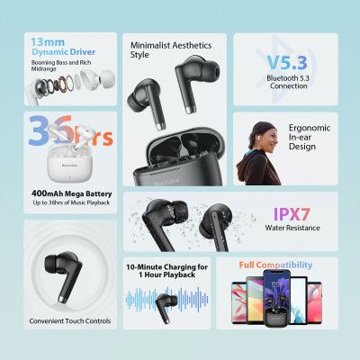  Blackview AirBuds 4 White (6931548312666) -  7